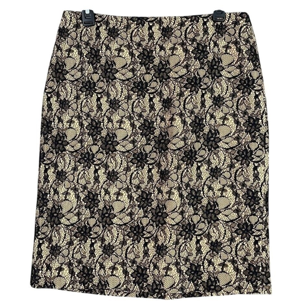 Talbots‎ Womens Skirt 8 Lace Pencil Straight Lined Above Knee Business Formal